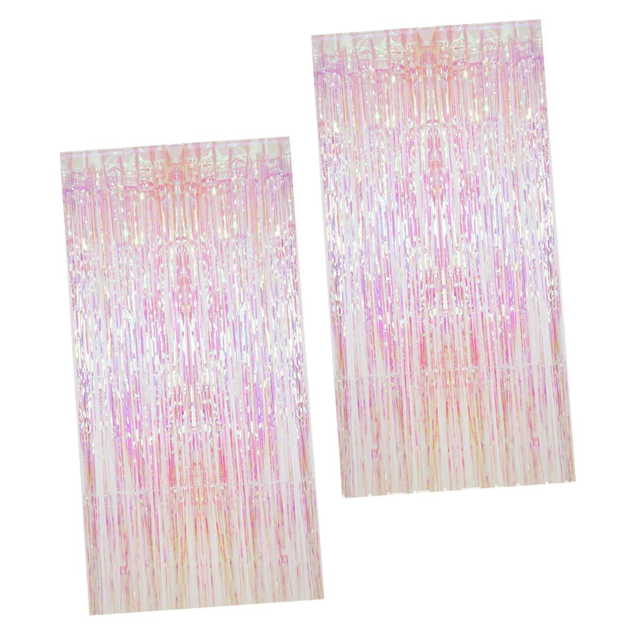 GAROZATION 2sets Tinsel Rain Curtains Party Backdrop Curtain Background for Birthday Wedding Festival Decorations Lightweight Easy Photo Props