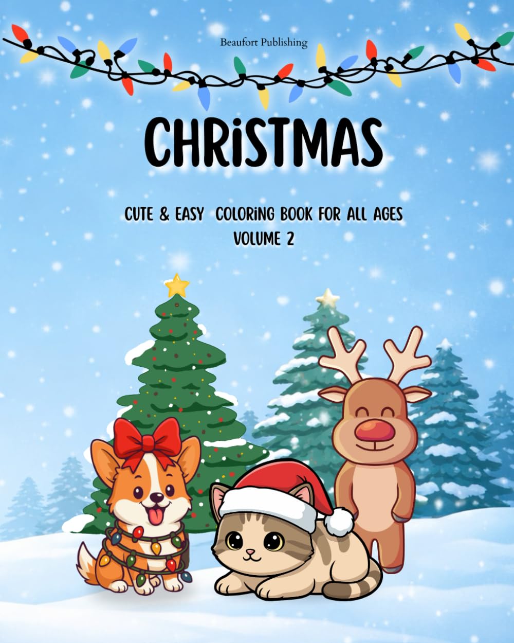 Christmas Coloring Book for All Ages: Cute & Easy Festive Designs for Relaxation, Family Fun & Stress Relief