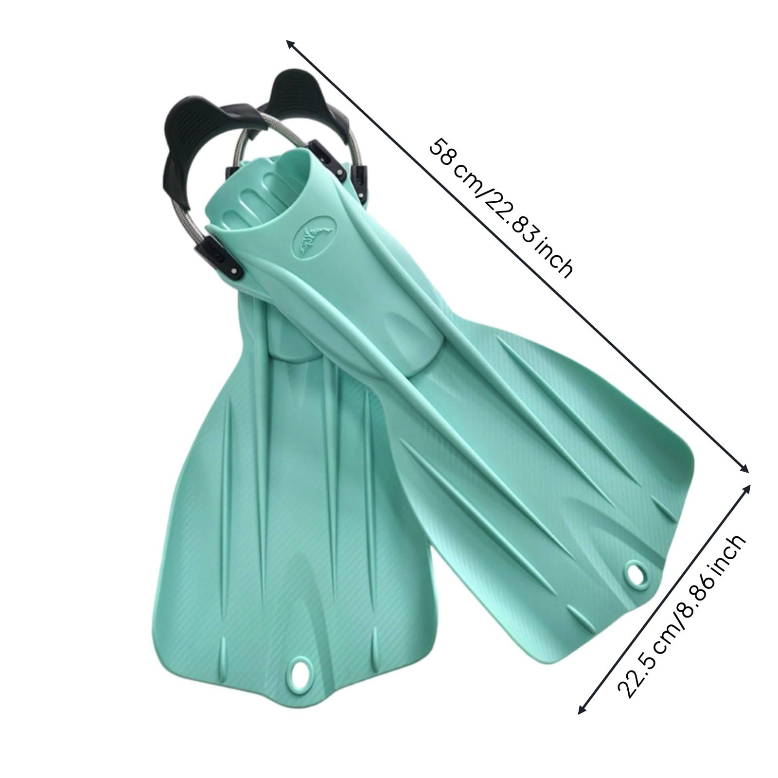 Amagogo Aletas de Buceo Profesionales con Largas Aletas Equipamiento con Ajuste Ergonómico y Estabilidad en el Talón Diseño de Bajo y Mayor Empuje Adecuada