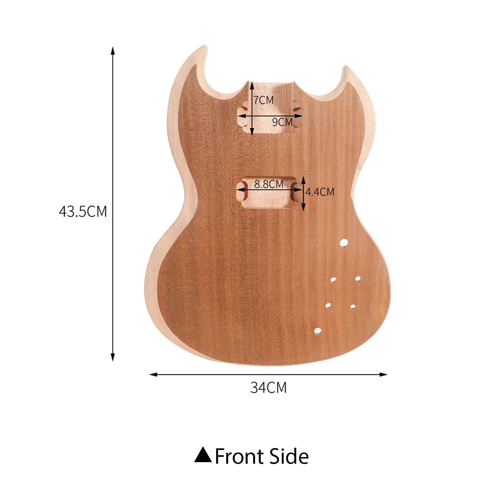 Guitar Body Kit Unfinished Blank Guitar Body Replacement Accessory