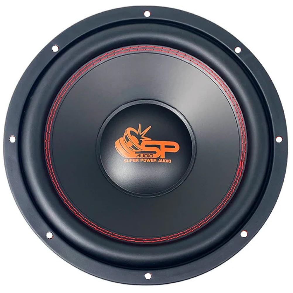 KIT SET PER SP AUDIO SP-12CA, 1 subwoofer da 30 cm 300 mm 12" di diametro, 300 watt rms 600 watt max, 4 ohm, 92,1 db spl, singola bobina, per auto, 1 pezzo + accessori omaggio