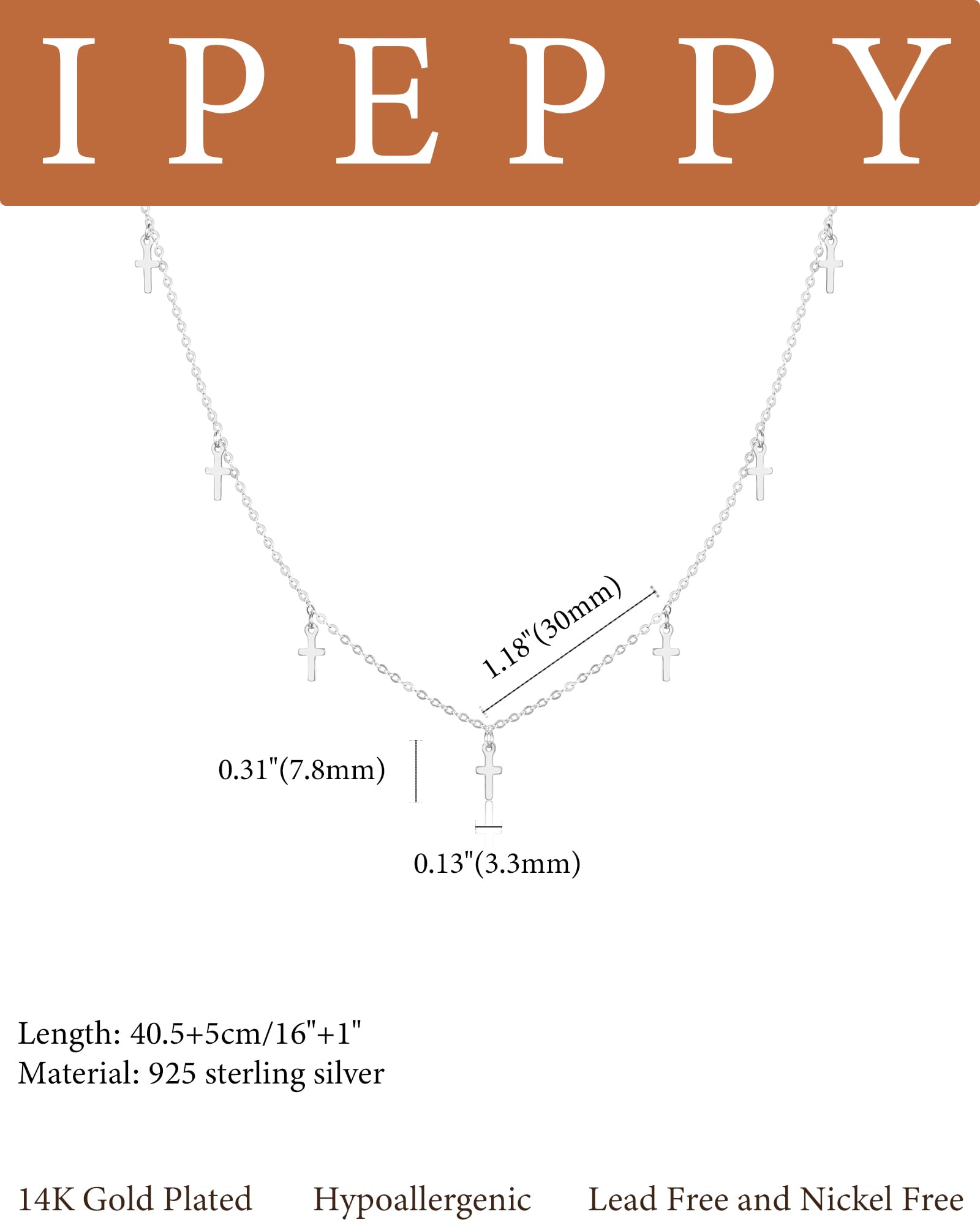 Collane da donna in argento Sterling 925 con croce