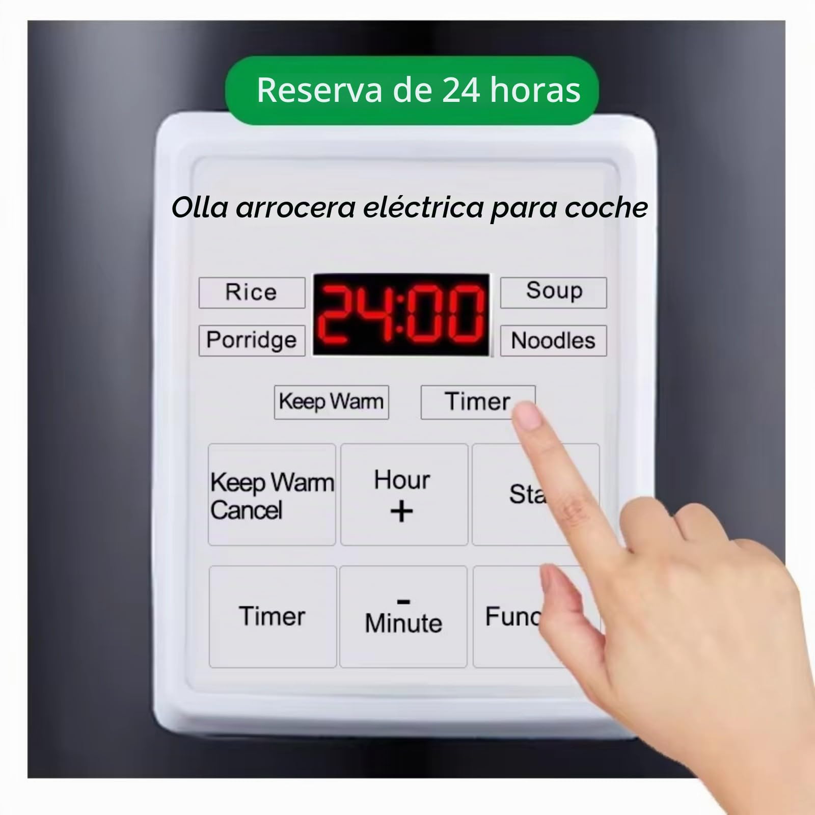 Olla Arrocera Eléctrica De Uso Multifuncional 12V/24V Y Electrodoméstico Cocina Adecuada para Coches Y Cocinas Uso Cocina Eléctrica Portátil