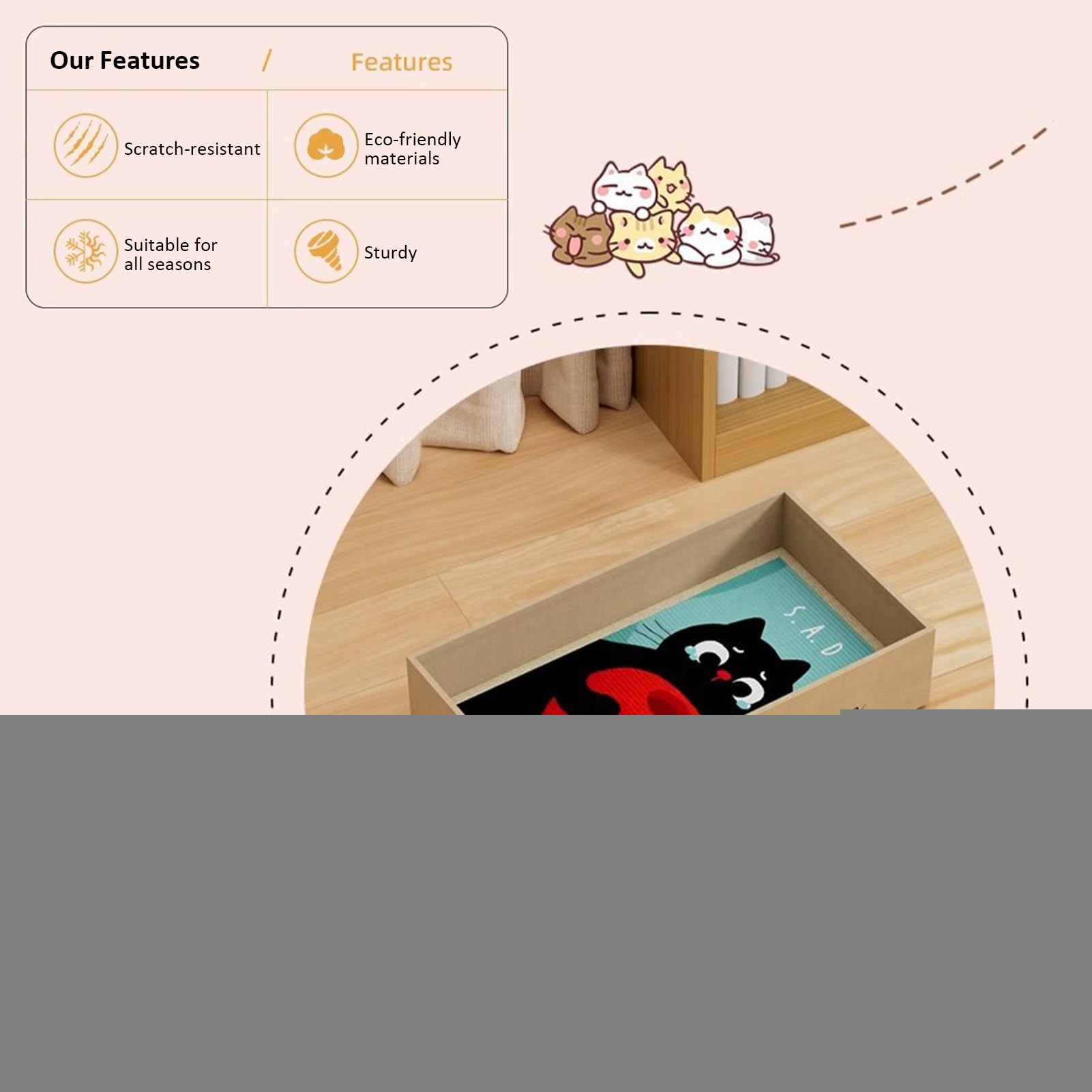 Planche À Griffer pour Chat Griffoir en Carton Ondulé pour Intérieur | Carton Ondulé Griffoir À Griffes Antidérapant Pour Animaux Protection Meubles Maison Extérieur