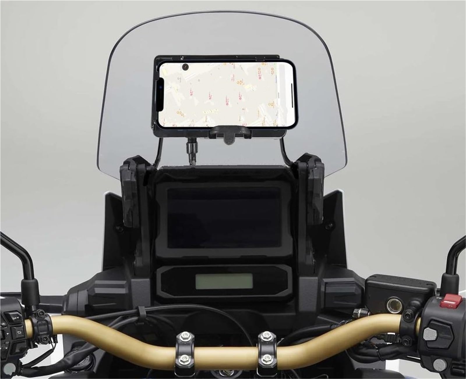 Soporte para Teléfono Móvil De Motocicleta con GPS para H&Onda CRF 1100L Africa Twin Adventure Sport CRF1100L Africa Twin 1100 Soporte De Navegación GPS(Negro 4)