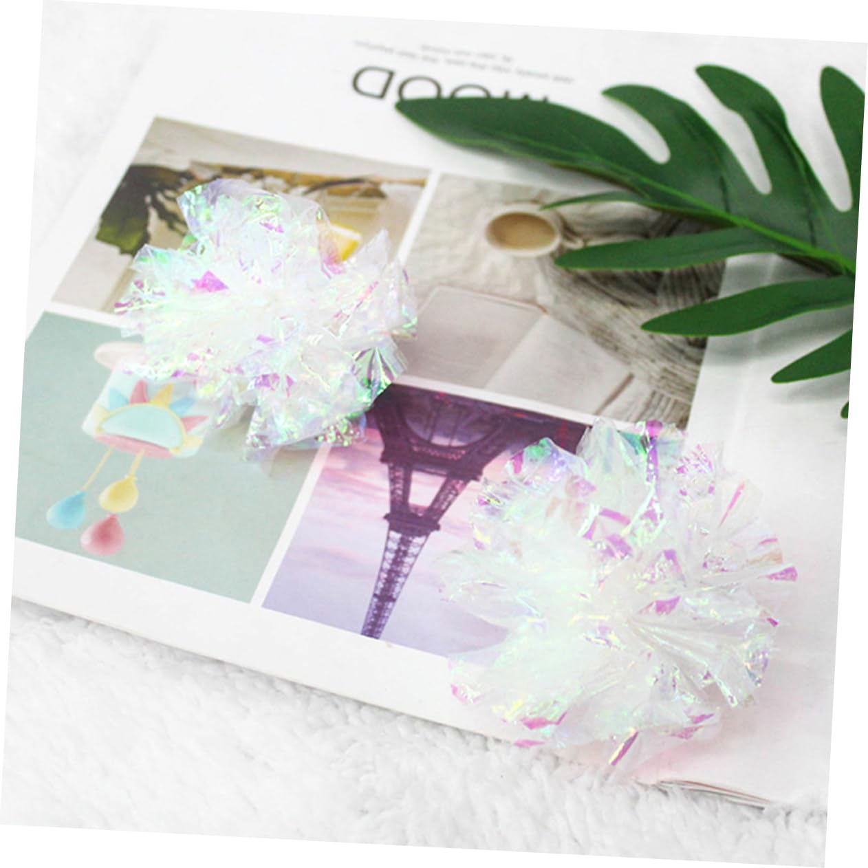 Abaodam 8pcs Crinkle Sound Balls for Cats Teasing Balls to Stimulate Play and Reduce Furniture Scratching Pet Present for Cat Owners Random Color