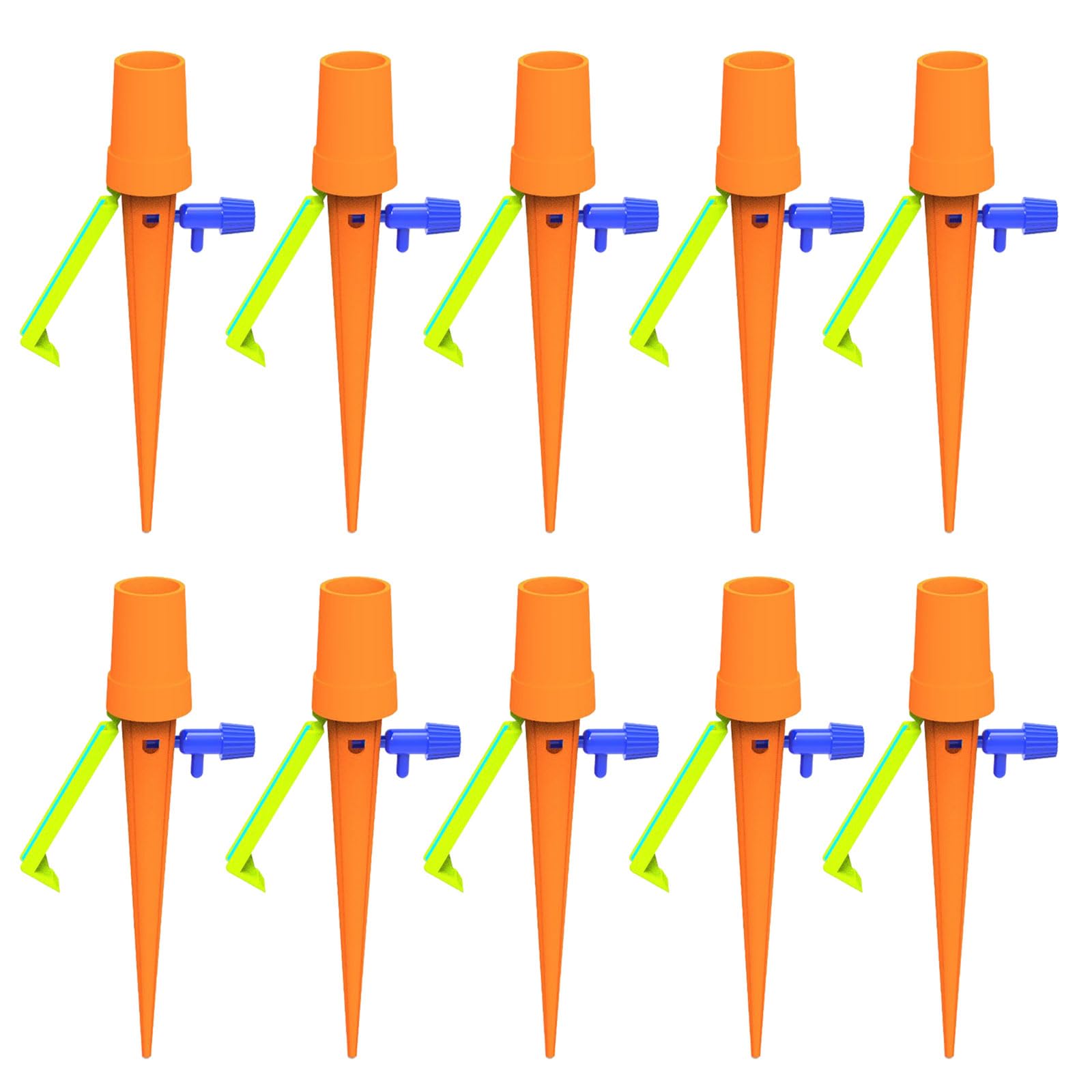 Tsophreniq 10Pcs Adjustable Drips Irrigation Spikes for Potted Plant Flows Control Valves Water Saving Gardening Tool Selfwatering Spikes
