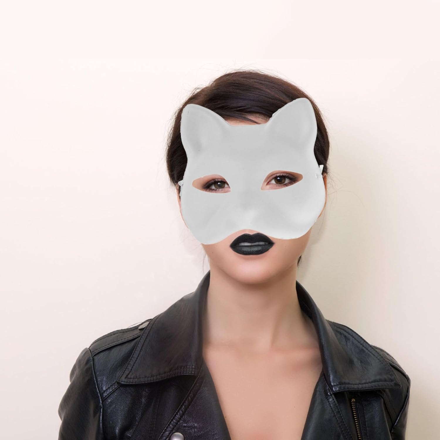 Unpainted Animal Half Masks 10pcs Plastic White Cosplay