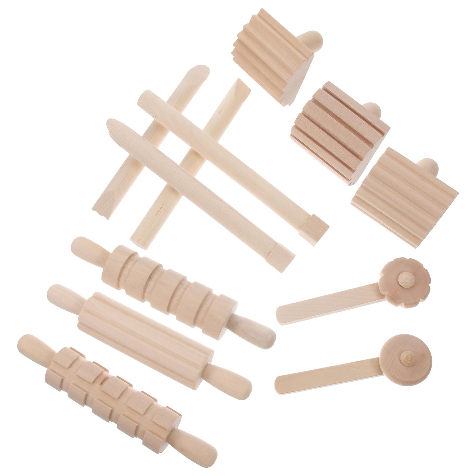 Outils en bois pour argile jojofuny : lot de 12 accessoires de modelage créatif enfant