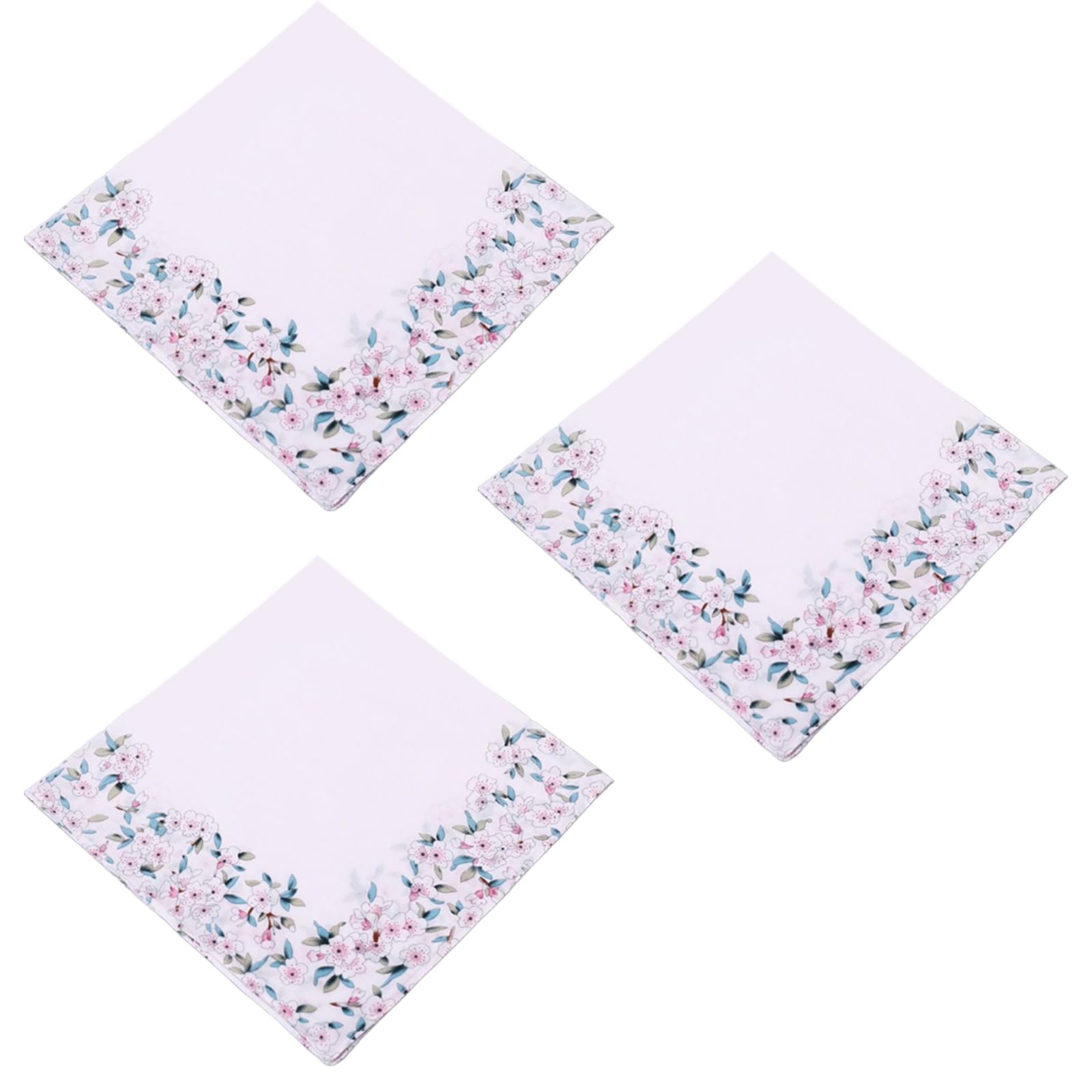 Tsophreniq 2Pcs Women ' s Embroidered Floral Hankies, Breathable Cotton Handkerchief Set for Sweat Wiping & Occasions Embroidered Handkerchiefs