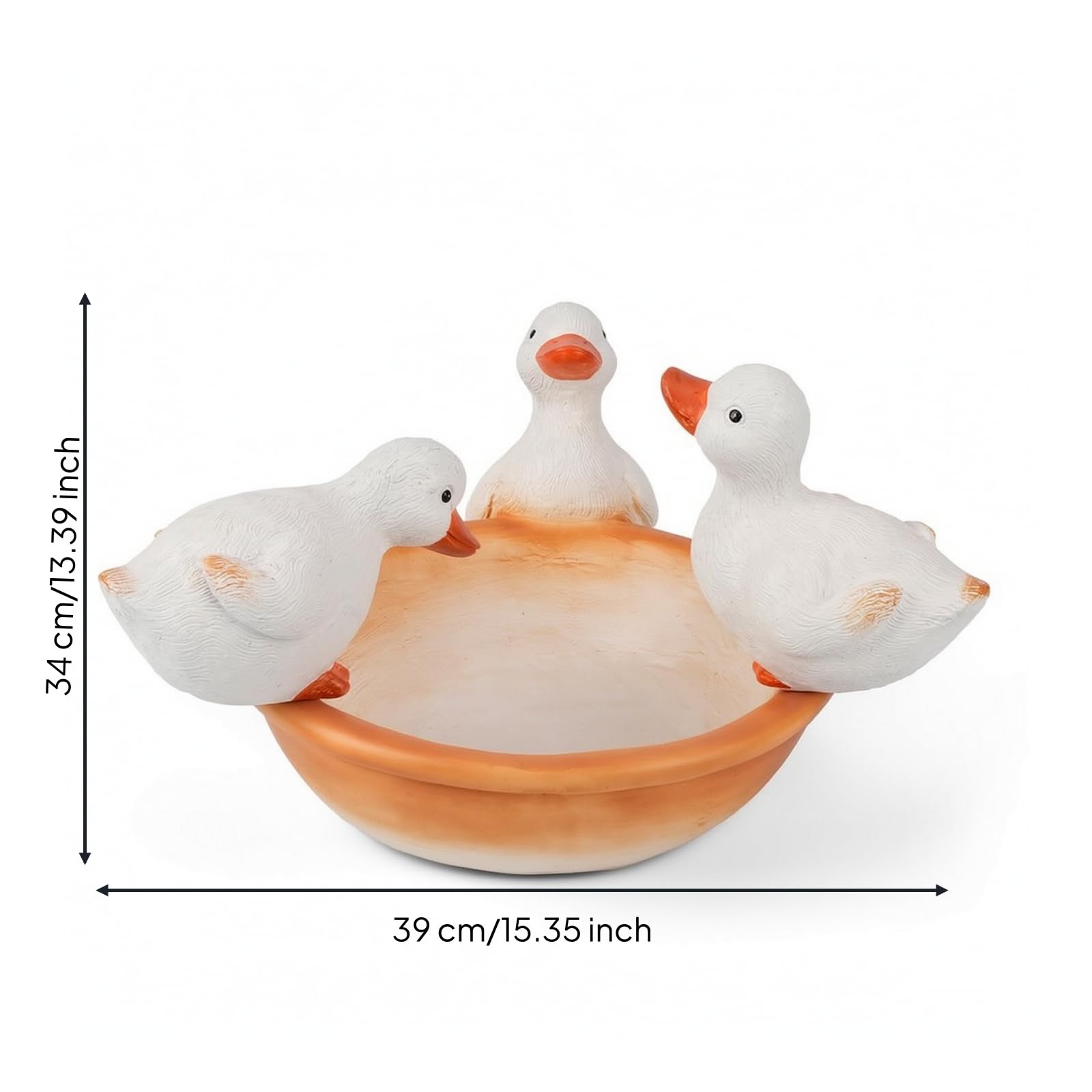 MagiDeal Fioriera Vaso Ciotola Portavaso Centrotavola in Resina Liscia con Figure di Anatroccoli per Piante Acquatiche E Composizioni Verdi Adatta per Soggiorno Balcone Cortile Giardino