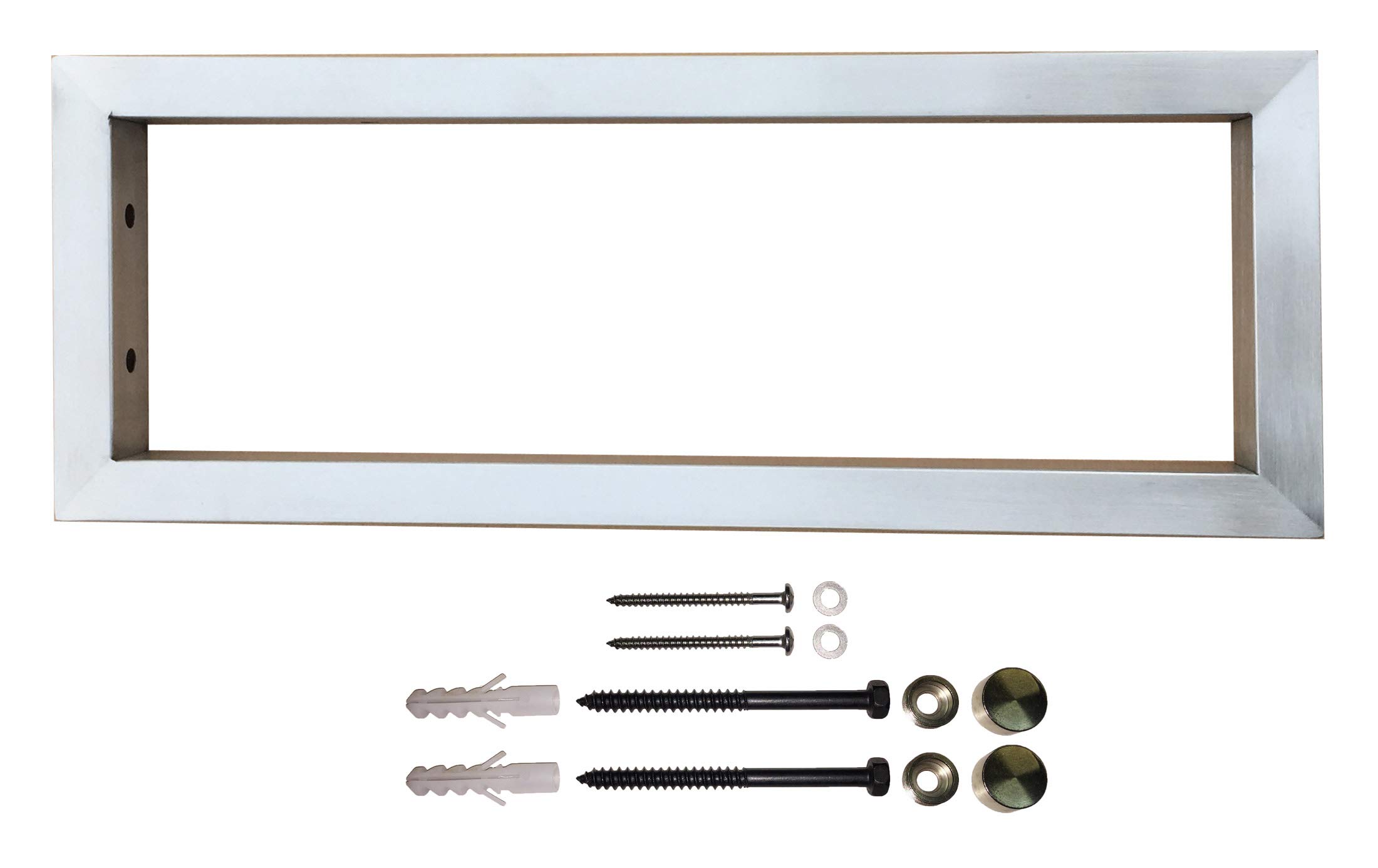 Consolle per lavabo, in acciaio inox spazzolato (400 x 150 mm)