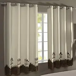 Kit Cortina de Cozinha Para Varão de até 35mm com Ilhos Promocão tamanho 3,00 X 1,50 Ideal paraVitros de 2 metros