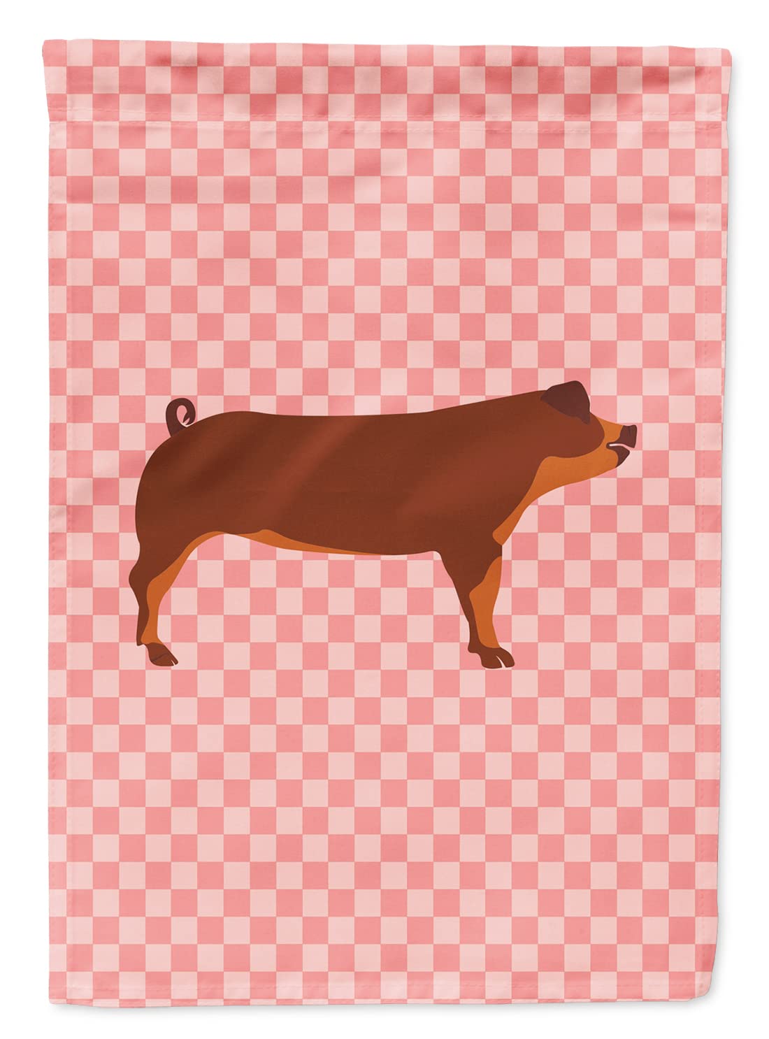 Caroline's Treasures BB7942GF Duroc Pig Pink Check Flag Garden Size , Small, multicolor