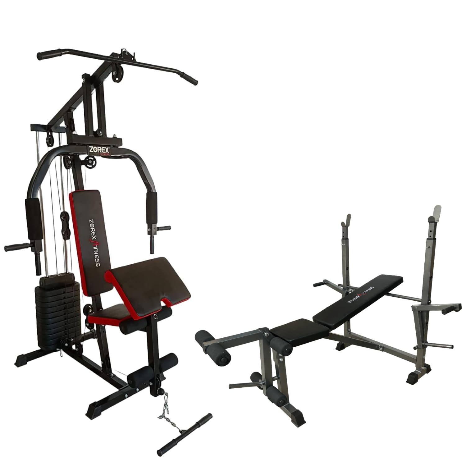 Zorex Home Gym Machine for Workout, Multiple Function Exercises with Removable Preacher curl Attachment (HGZ-1004 with ZF-102 with Multipurpose Bench) (B09NW4D4YR) Amazon Price History, Amazon Price Tracker