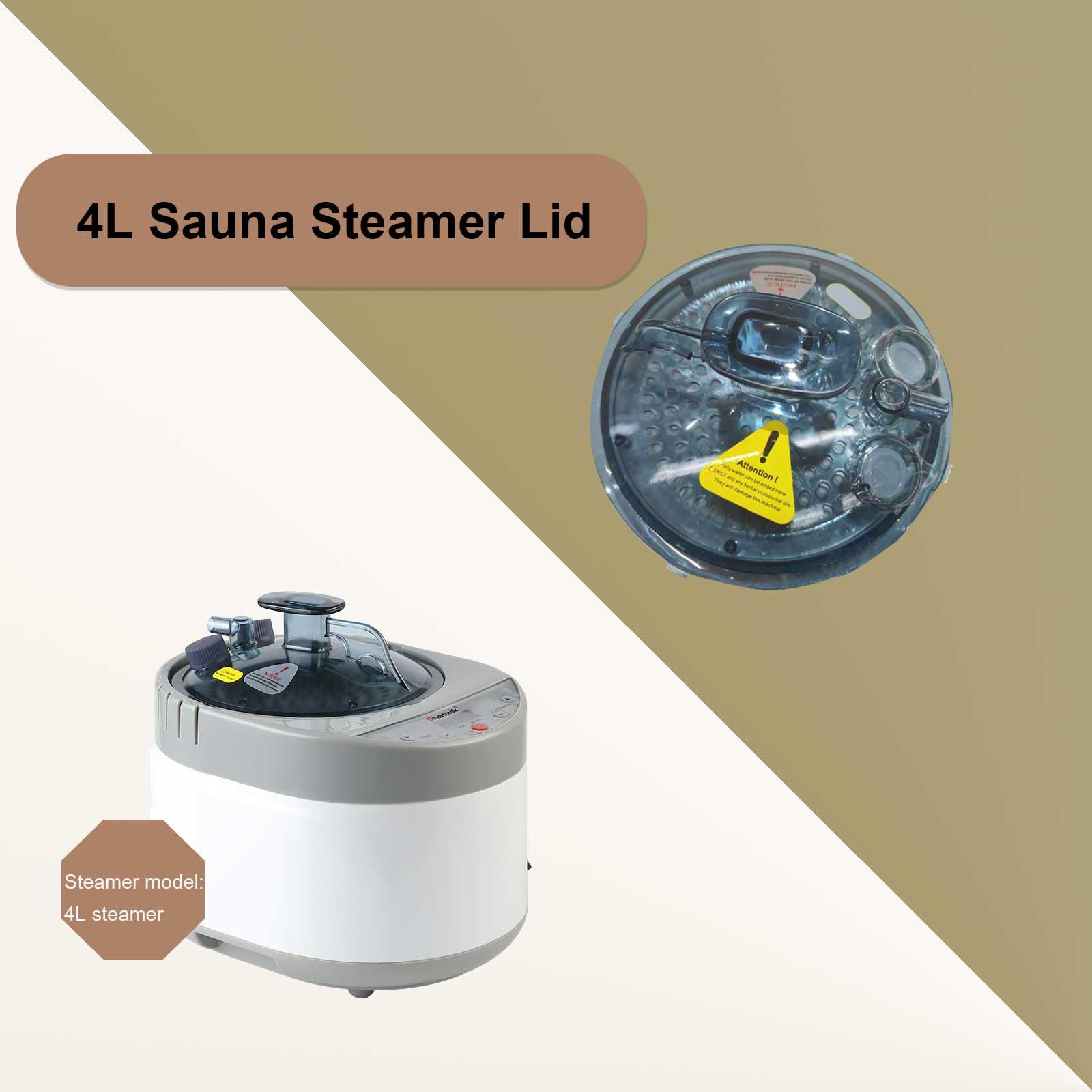 Smartmak Sauna Steamer Pot Cover, 4L Steam Generator Accessories Lid Cap, Not Includ Steamer(4L, Blue)