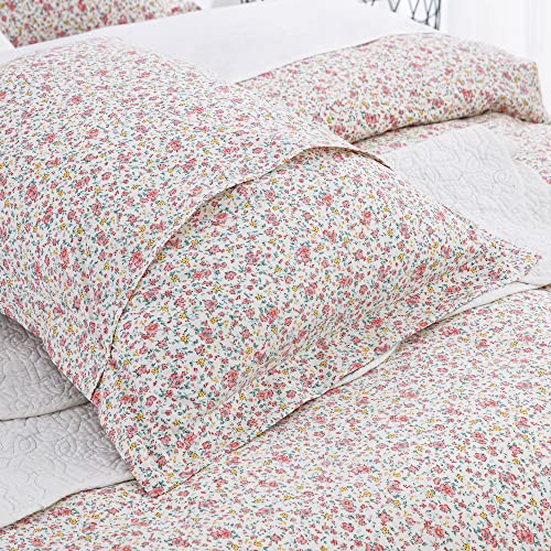 Dauaoto Twin Xl 68"X92" Duvet Cover Set, Cotton Farmhouse Print Bedding For Twin Extra Long Bed, Ditsy Floral Pattern Pink #TOP5