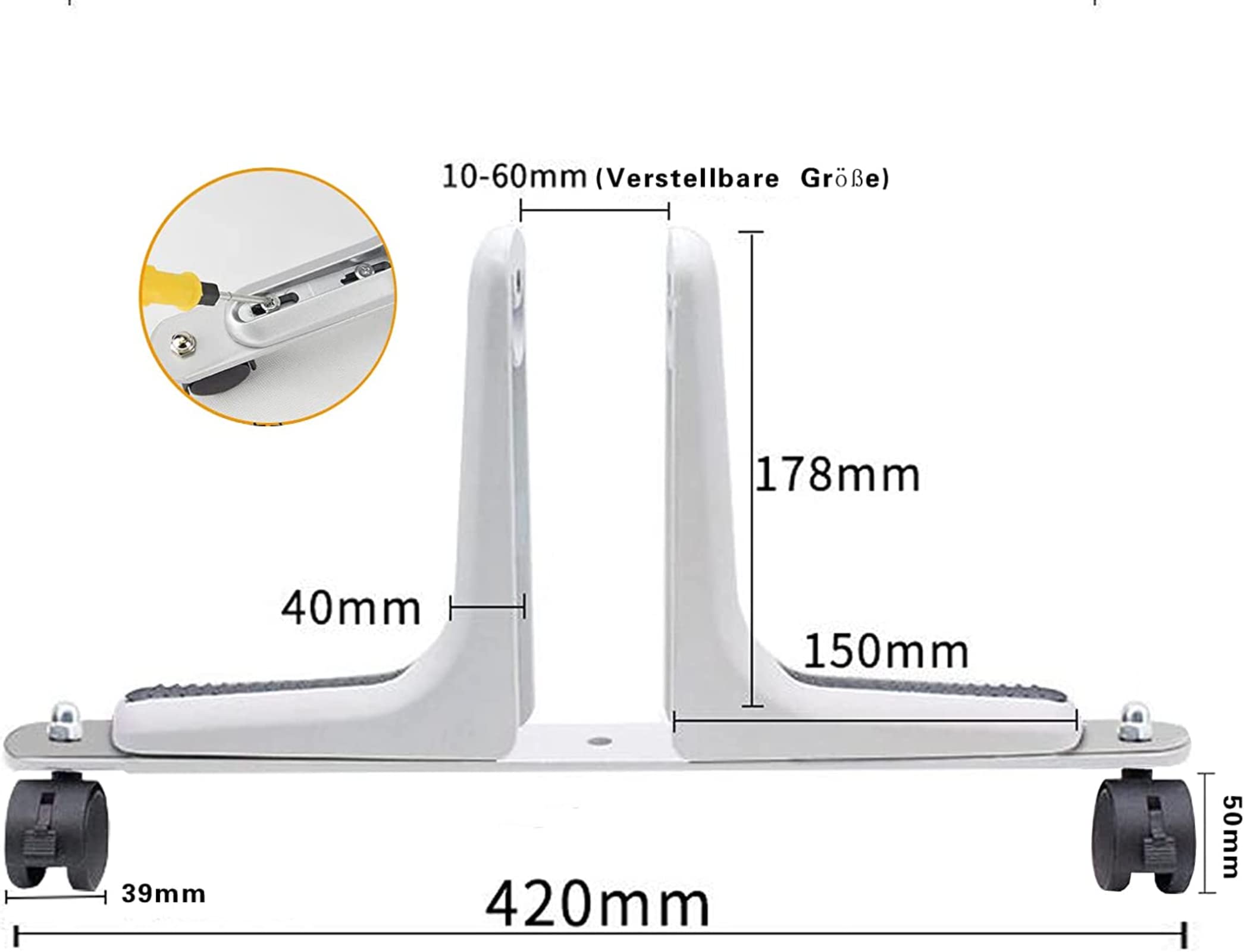 2 szt. nóżek grzejnika na podczerwień 16 cm Adjuble ze stopu aluminium solidne wsparcie dla promienników podczerwieni z różnymi otrębami i modelami