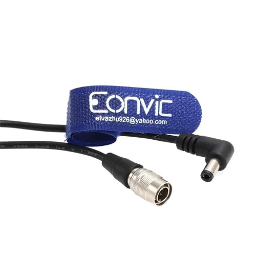 Miniatura 4 de Eonvic Cable de alimentación Hirose de 4 pines a barril de ángulo recto Cable CC para dispositivos de sonido 633644688 Zaxcomn Zoom F4F8 Grabadora