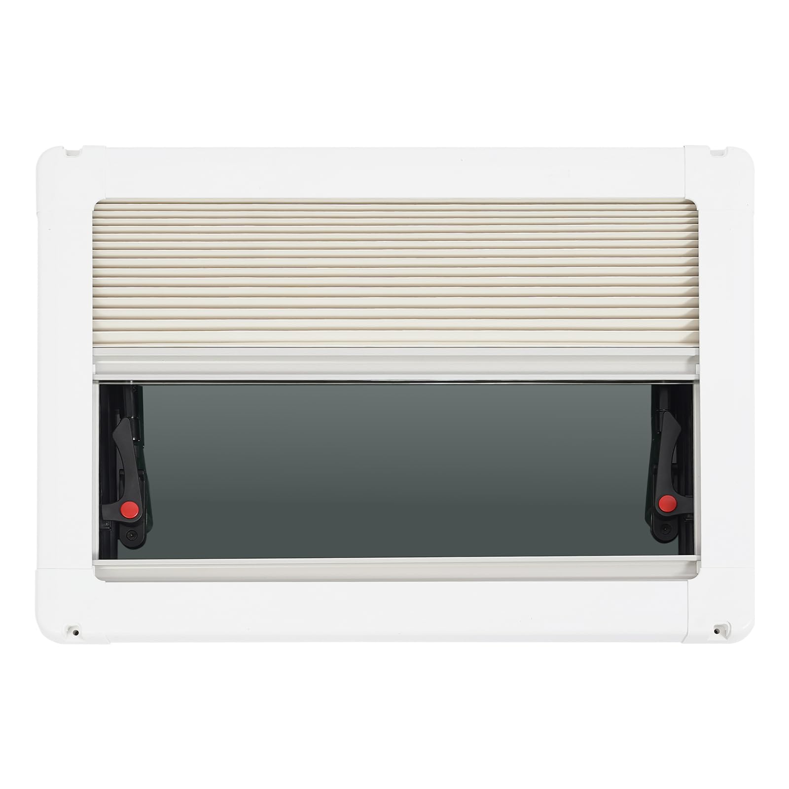 Ventana abatible para caravana, ventana lateral, ventana de autocaravana, ventana plegable, ventana exterior de empuje con persiana enrollable integrada y mosquitera para caravanas Van Camper (B-500 x