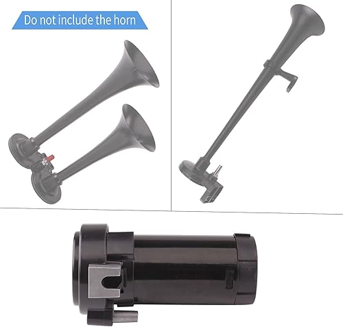 Miniatura 3 de FARBIN Compresor de aire de bocina de tren 12V, mini bomba de aire para bocina de aire con manguera, arnés de cableado de relé de bocina de aire con