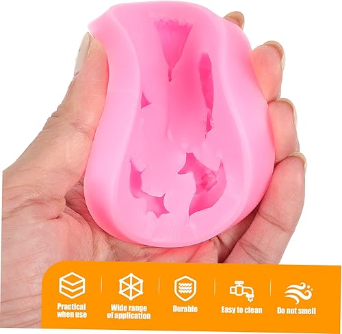 Miniatura 4 de NOLITOY 4 Pcs Fondant Silicone Mold Letter Mold Molds for Chocolate Cake Baking Supplies Alphabet Mold Ghost Decor Halloween Chocolate Molds