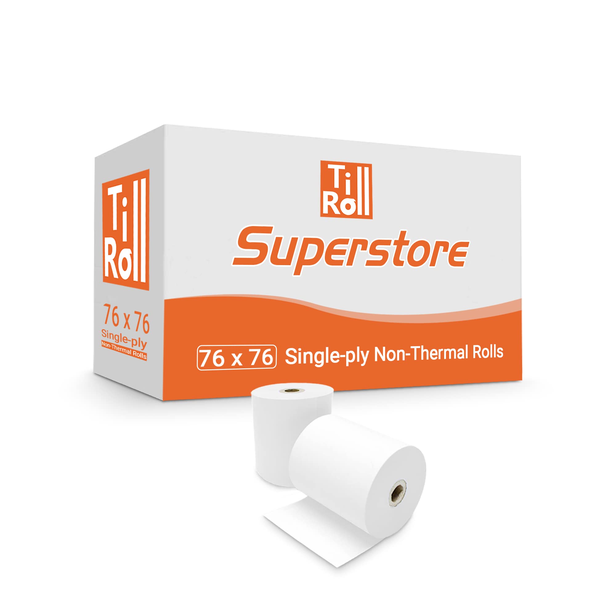 A Grade 76 x 76mm Paper Rolls | Till Rolls, Kitchen Printer Rolls by Till Roll Supestore (Pack of 5-100 Rolls)
