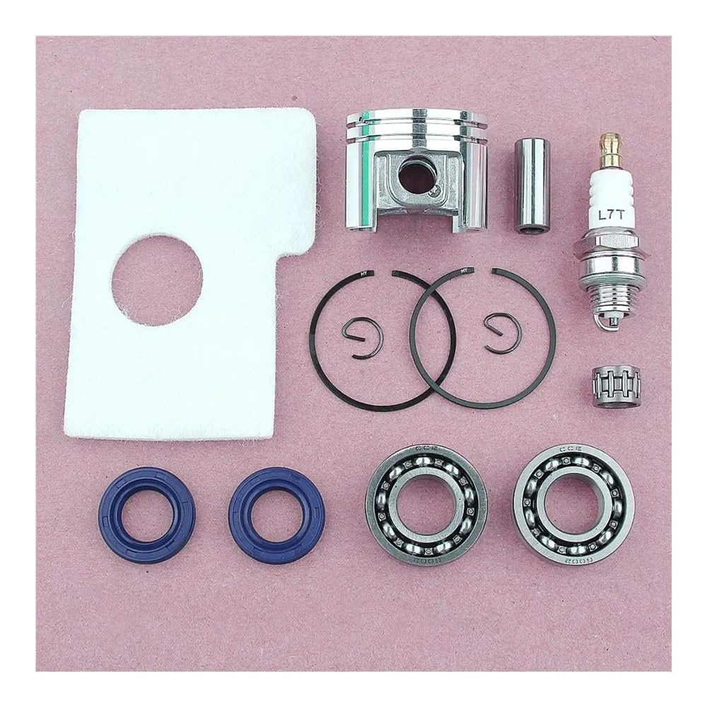 Kit piston 38mm et vilebrequin pour tronçonneuse MS180 018 avec joints et roulements