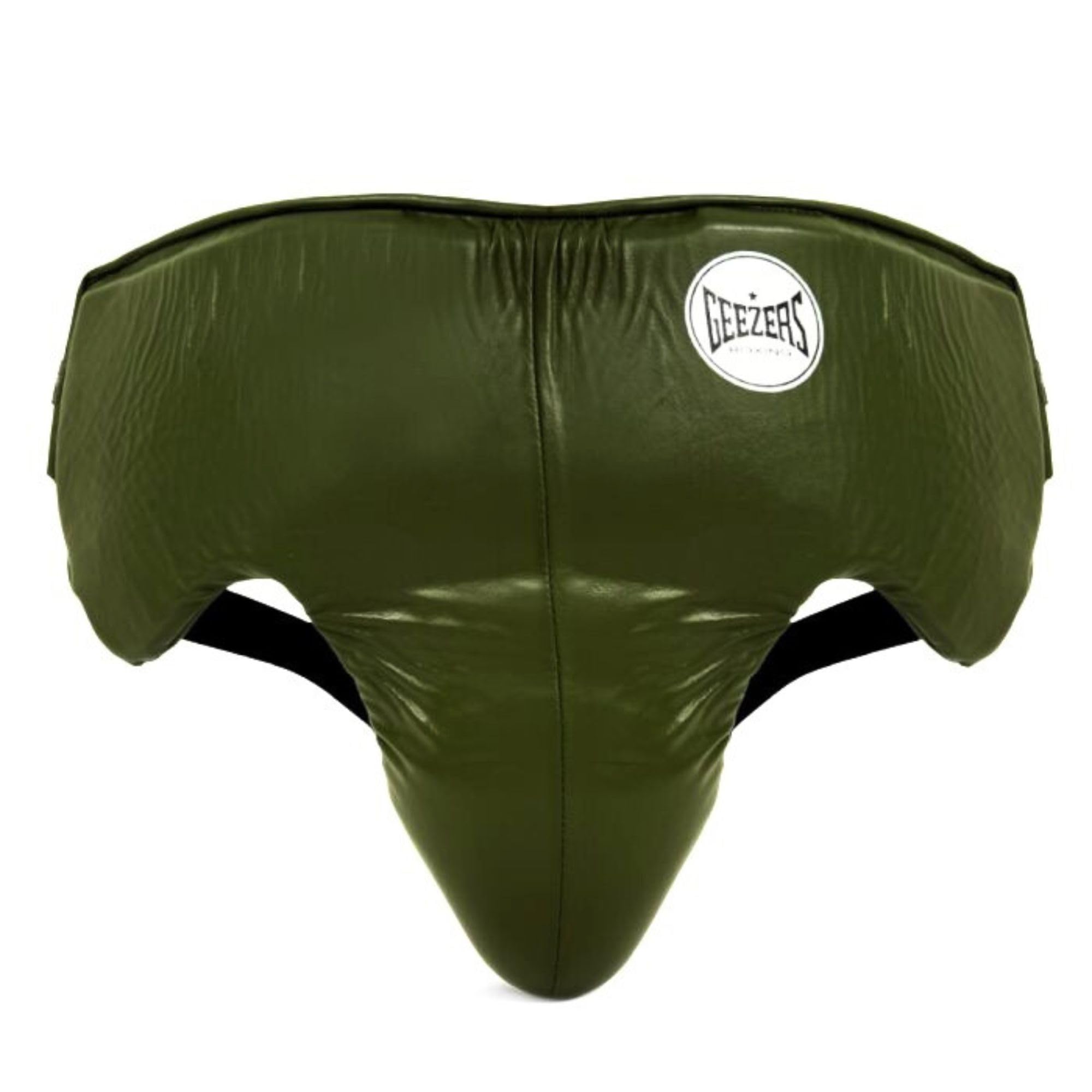 Geezers Elite Pro Groinguard 2.0 Leather, Rear Lace Adjustment, Protective Comfortable Fit (Khaki, S)