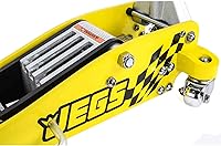 Vista 5 de JEGS Professional Low-Profile 3-Ton Aluminum Floor Jack 3 ½ Inch Minimum Saddle Height Lightweight Construction 360 Degree Rotating Saddle