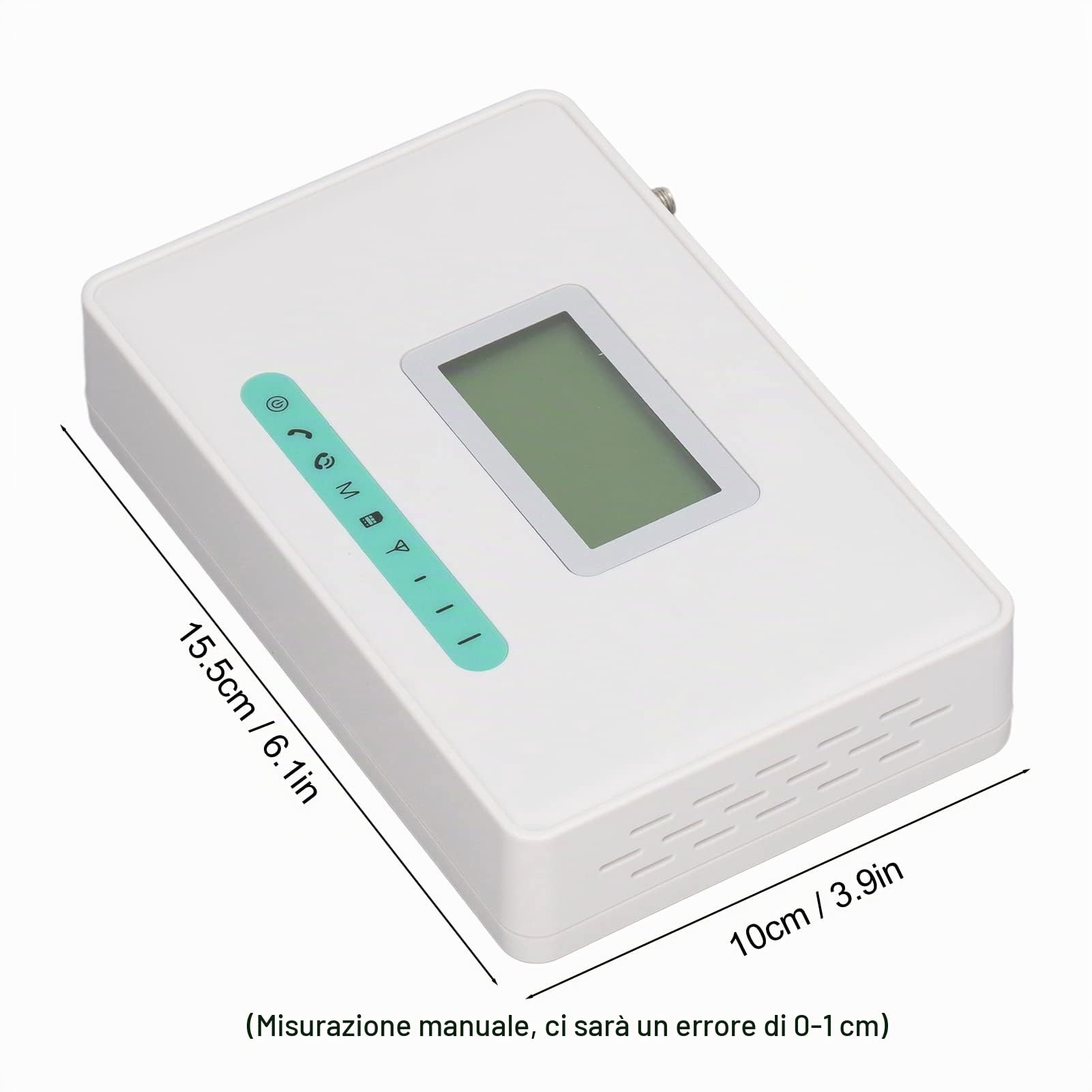 Asixxsix Terminale Wireless Fisso, Quad Band gsm SIM Card Linea Telefonica Desktop ID Chiamante Dialer GSM850/900/1800/1900MHZ con Display LCD Retroilluminato per Telefono Fisso, Allarmi, Scatole(#3)