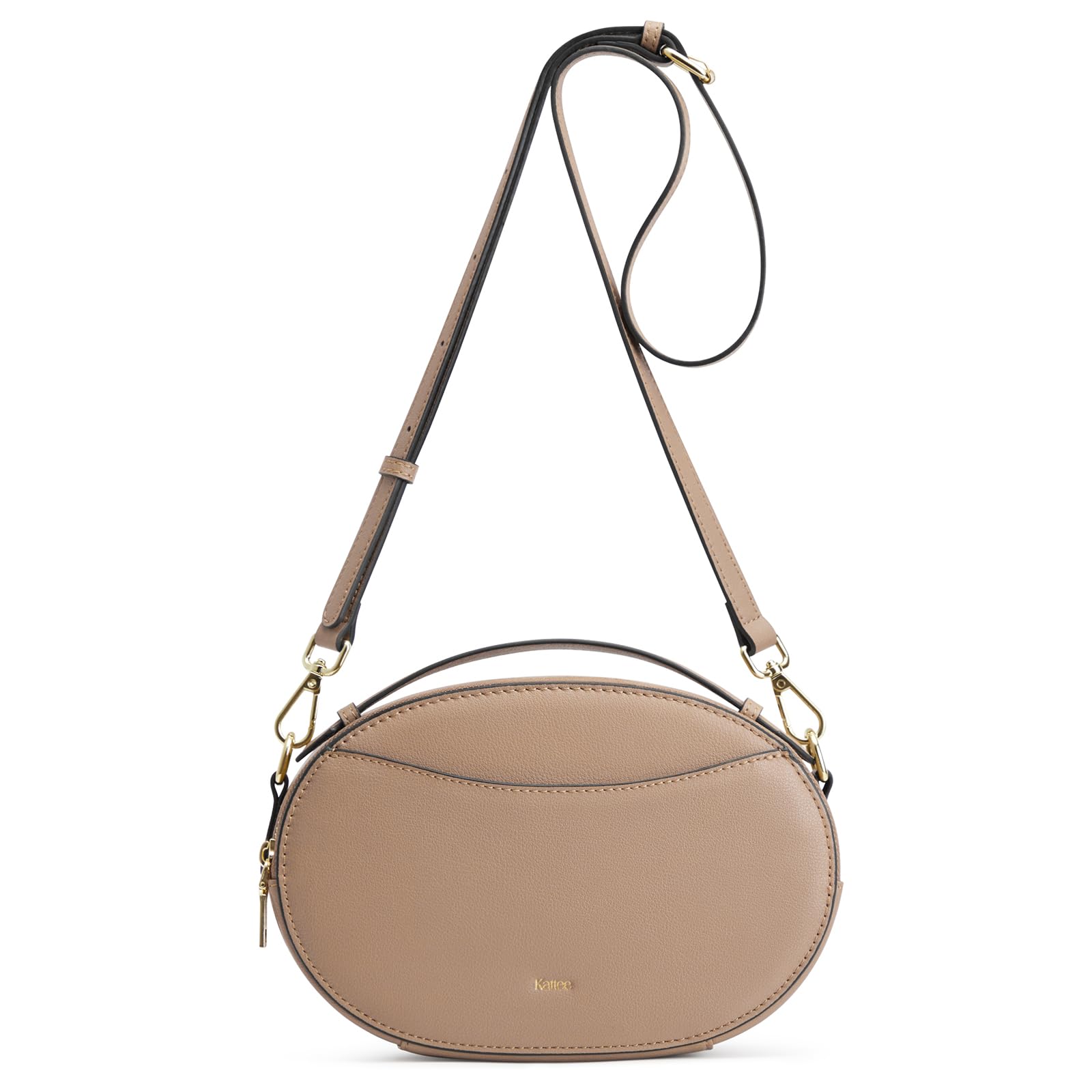 Kattee Crossbody Leather Bags for Women, Small Genuine Leather Cross Body Shoulder Bag for Woman Trendy Purse with Top Handle