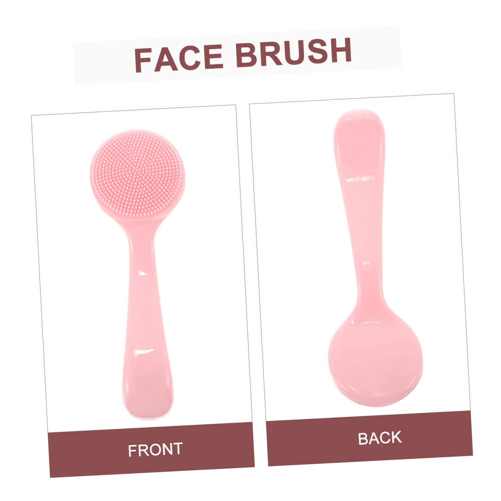 GALPADA 3pcs Handheld Face Cleaning Brush Soft Silicone Scrubber for Women Effortless Facial Cleansing Tool Pink for Gentle Skin Massage and Deep Cleansing