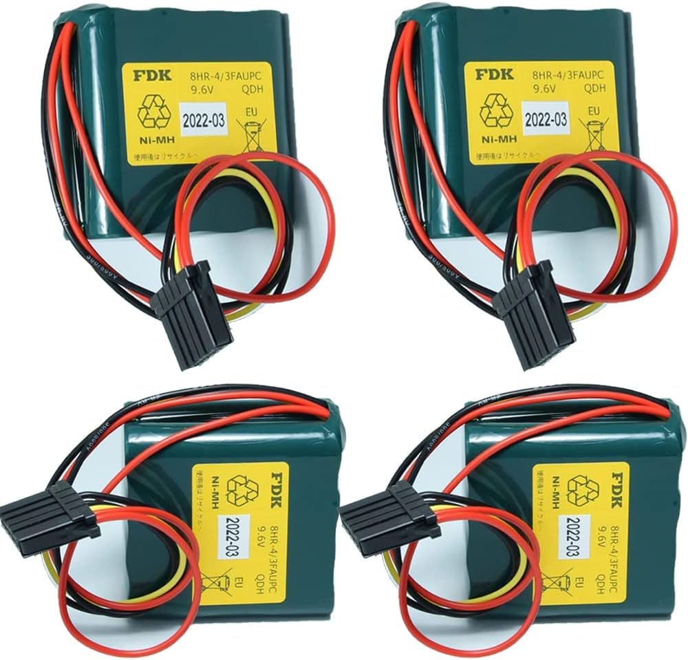 4PCS 8HR-4/3FAUPC Replacement Battery for FDK 8HR-4/3FAUPC 9.6V 4500MAH for Okuma Robot E5503-07E-001/MB4000 Battery