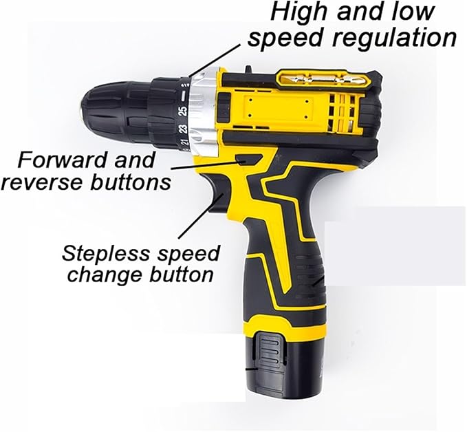 Taladro Eléctrico Inalámbrico Multifuncional con Accesorios miniatura 5