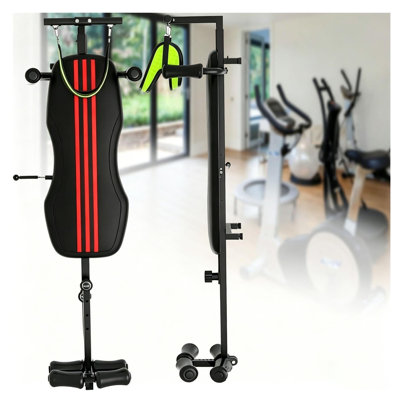 Rückenstrecker Gerät,Inversionsbank Für Das Fitnessstudio,Platzsparende Wirbelsäulenstrecker,Längenverstellbar Back Stretcher,Heimfitness Bauch Und Rückentrainer