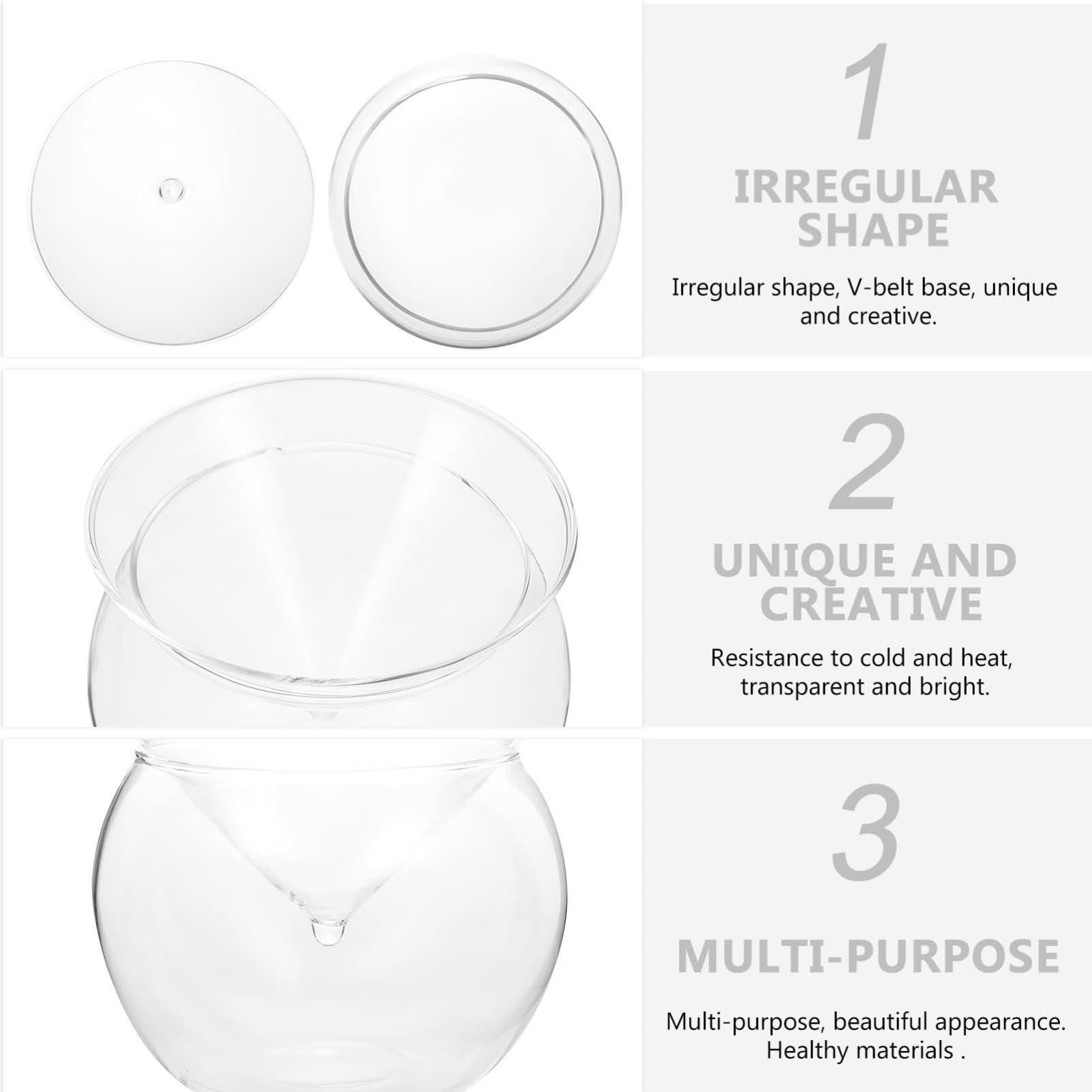 HOLIDYOYO 4 Pack High Borosilicate Cocktail Glasses Round Glasses Serving Cups for Appetizers Jelly Pudding Cup Container