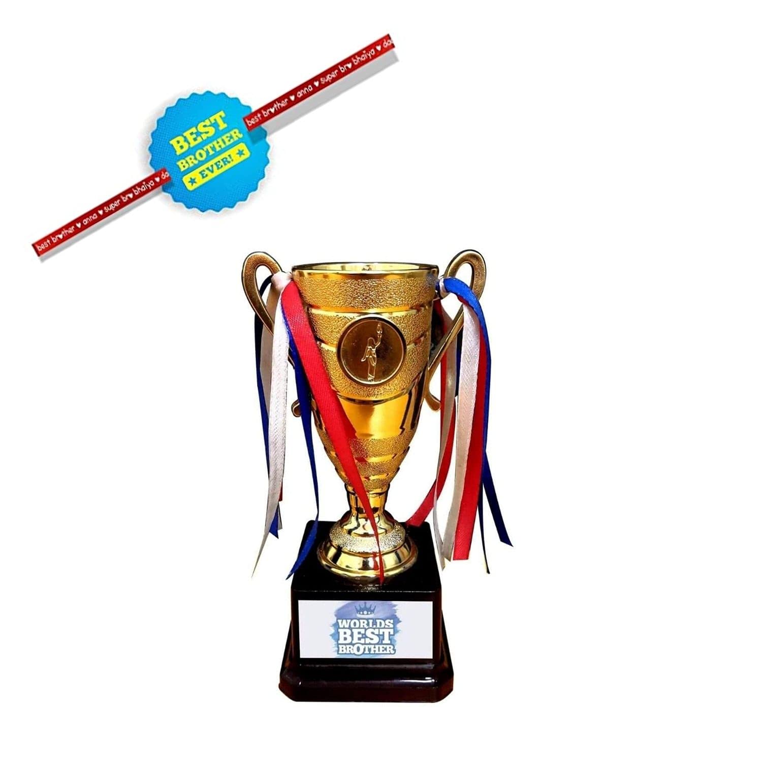 TheYaYaCafe Rakhi Gifts for Brother, Best Brother Golden Award Champions Trophy - Birthday Bhaidooj (B09773H5K1) Amazon Price History, Amazon Price Tracker