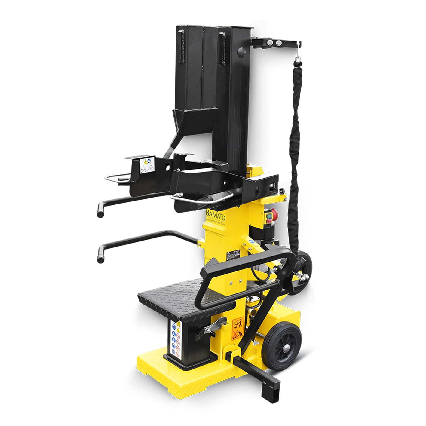 BAMATO HO-12PRO Holzspalter mit Elektroantrieb | 12 Tonnen Spaltkraft | patentierter Spalttechnik | Vario Spalt System | Schwenkbarer Spalttisch | Spalter für Kurz- & Langholz