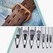 Caydo 12 Pcs Leather Crafting Hole Punch Set 2mm to 5mm Oval Shape Oblong Shape Punch for Belt Watch Band Leather Working