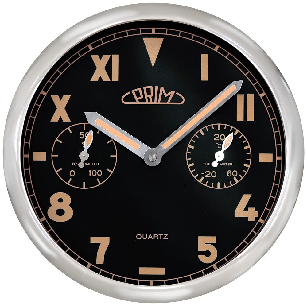 LecWec Prim Retro Black Wall Clock