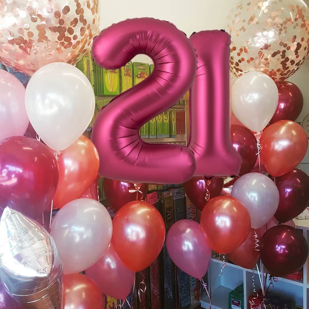 Red 0 balloon 40 Inch Giant Helium Foil Number 0 to 9 Red Balloon Birthday Wedding Party Digital Decorations (Number 0) — view 138