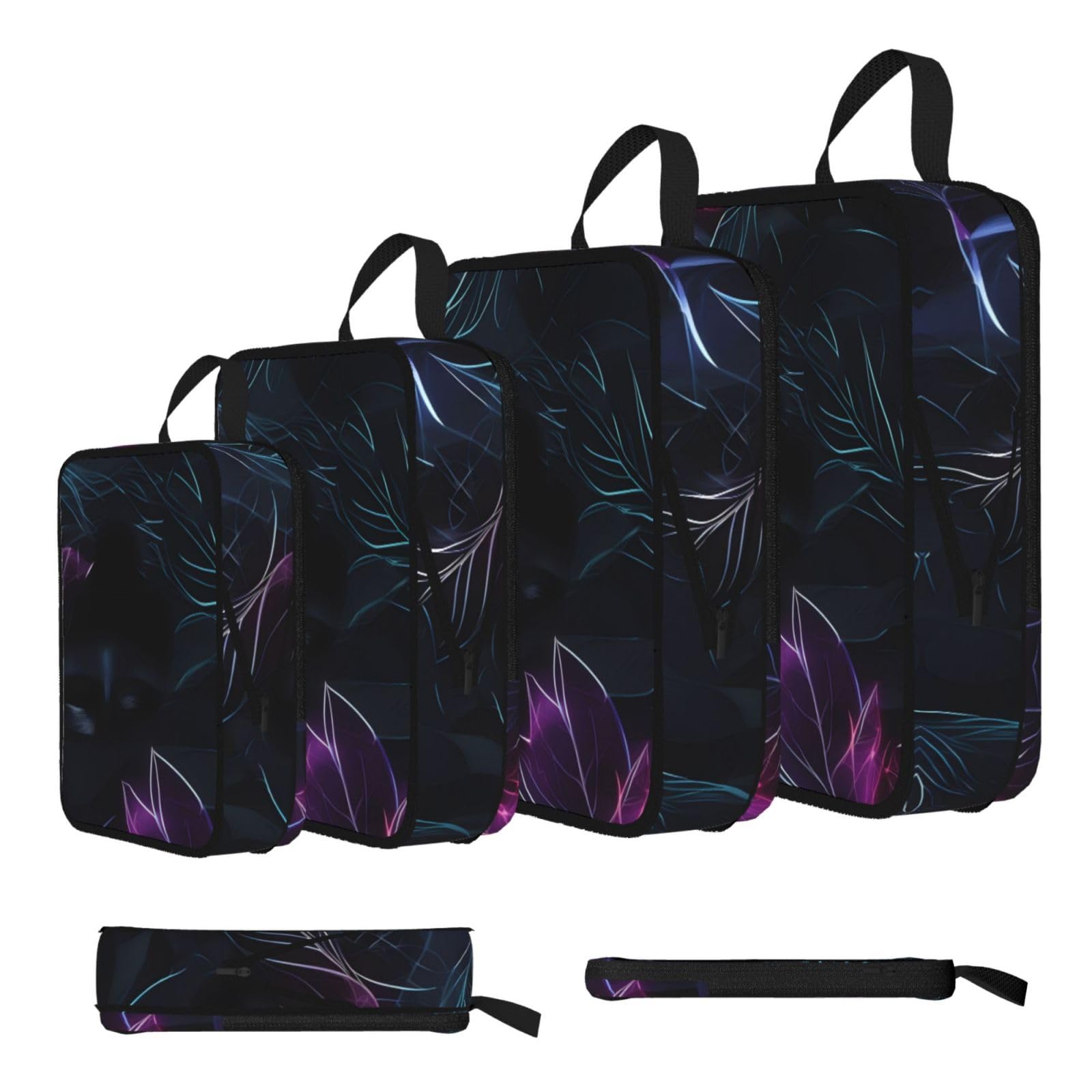Sxzvvbn Black Mystery Compression Packing Cubes 4 Piece Set
