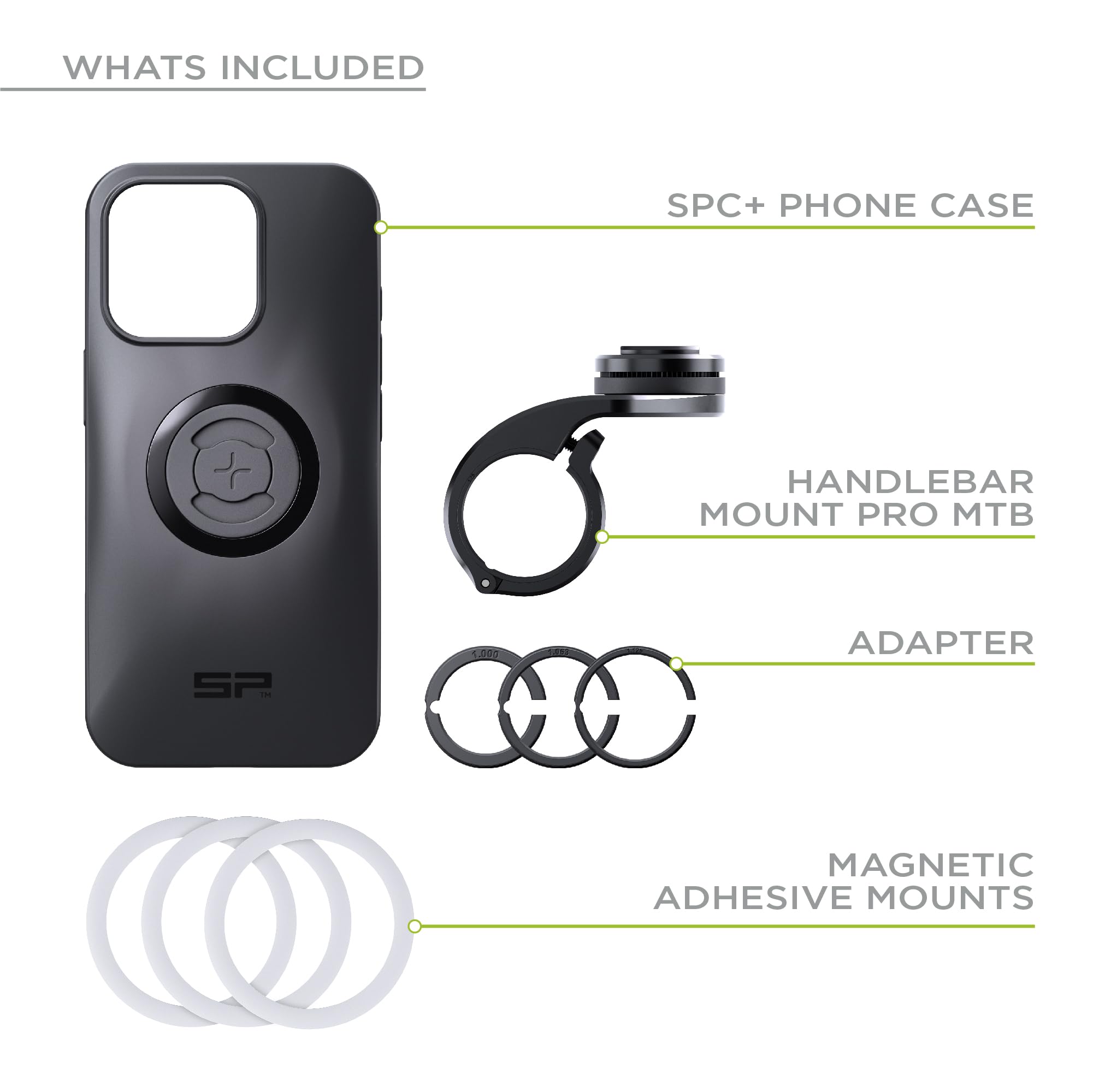 SP CONNECT Mountain Bike Bundle |SPC+| kompatibel mit Samsung S24 | Handyhalter für Mountainbike| Mountainbike MTB Handy Halterung Gadget