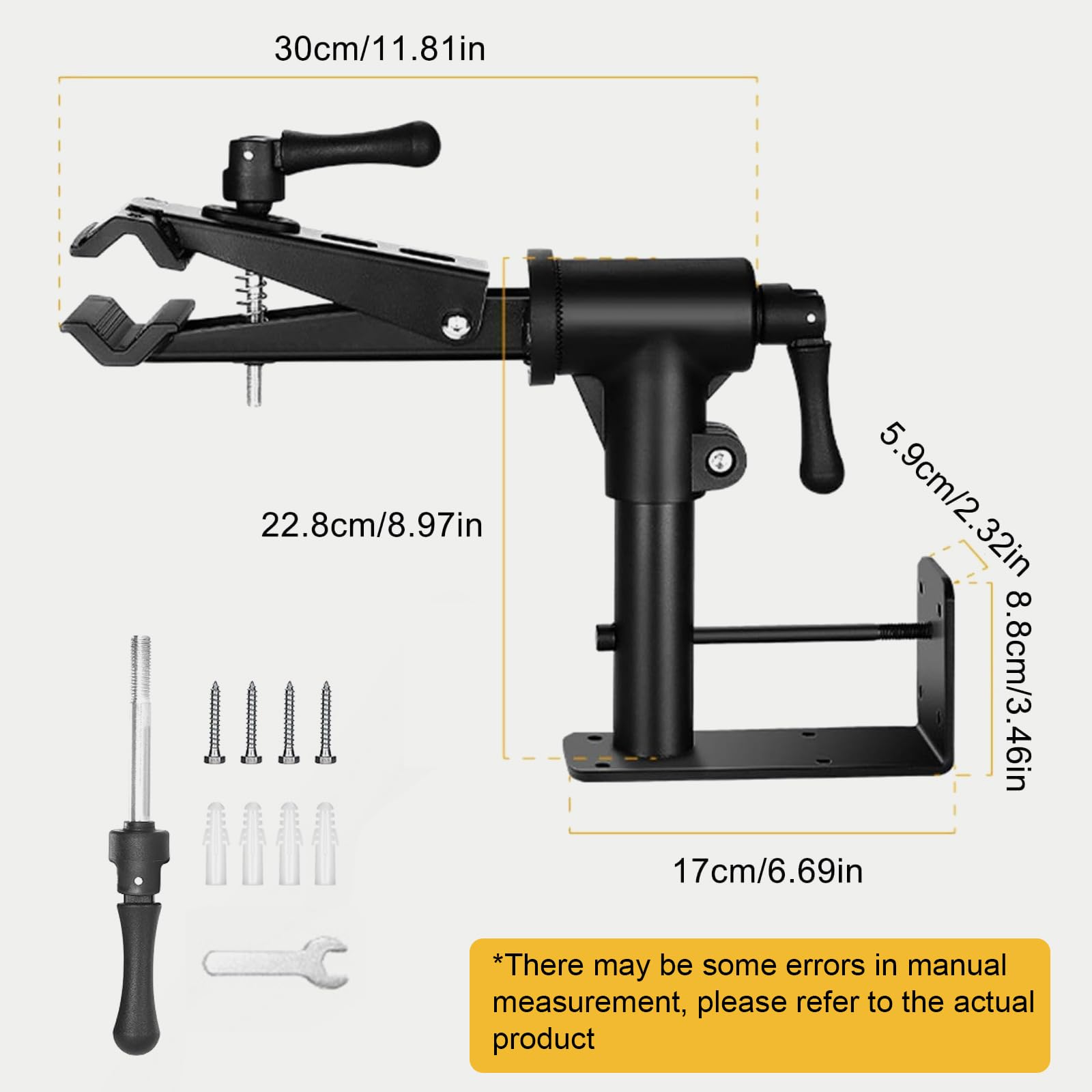JAOGAUS 2 en 1 Support de Réparation de Vélo, Réglable Supports de Réparation Vélo, Pied D'atelier Vélo, Rotatif à 360°, Capacité 40kg Pour VTT et Vélos de, Pour Entretien et Réparation Bicyclette