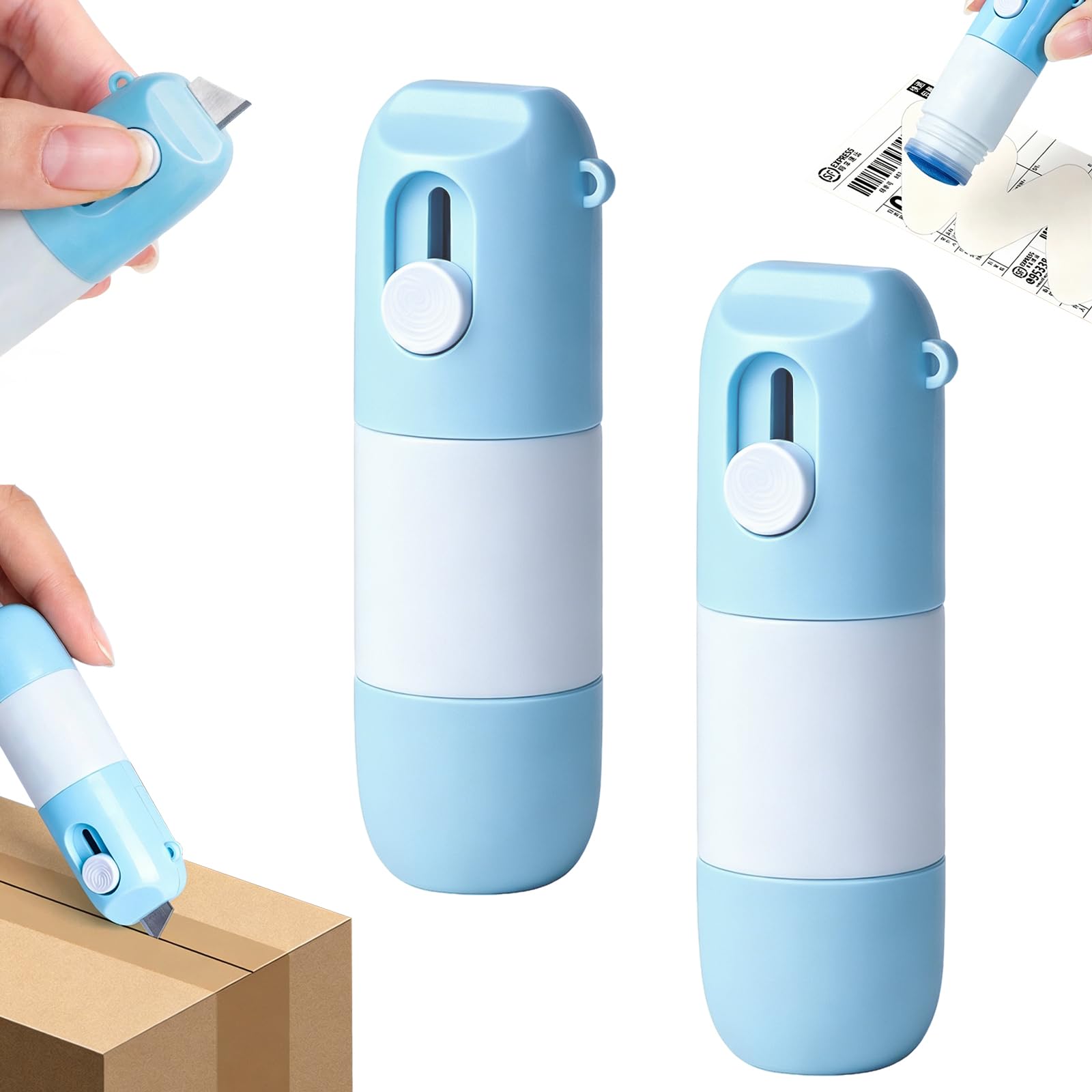 2-in-1 Thermal Paper Eraser and Box Cutter