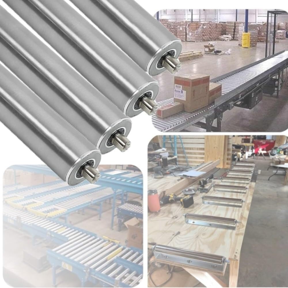 Rouleaux de convoyeur en acier inoxydable D60mm durables et fluides pour charges industrielles
