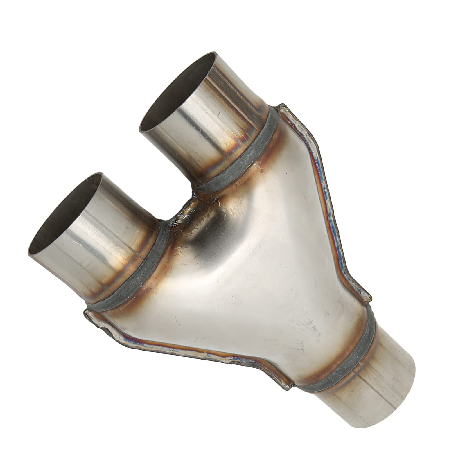 Embouts de Tuyau D'échappement en Forme de Y, en Acier Inoxydable, 1 Entrée 2 Sorties, Embout de Silencieux Universel, Décoratif et Facile à Installer (Diamètre intérieur de 76 mm)