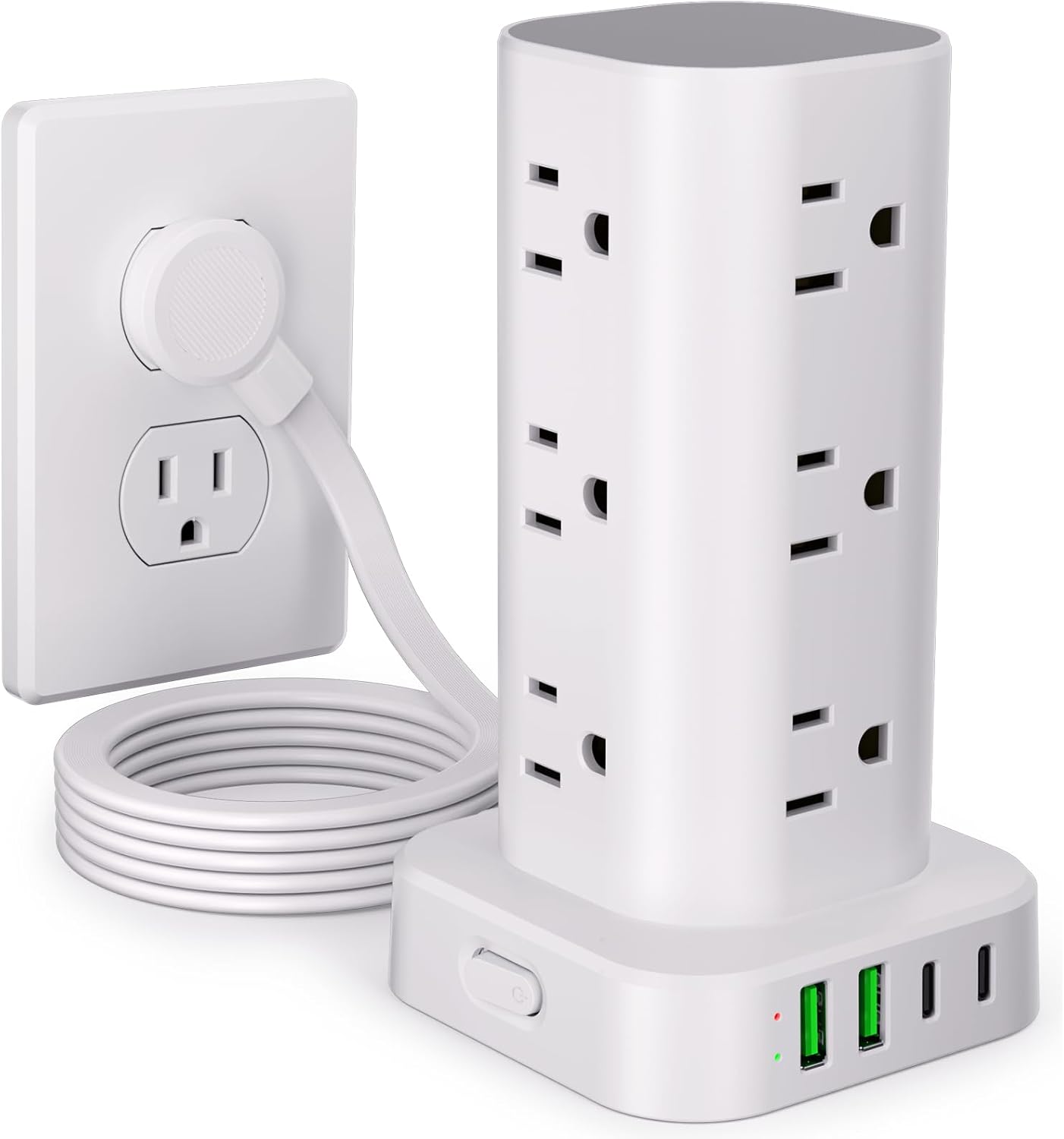 Power Strip Tower with Multiple Outlets