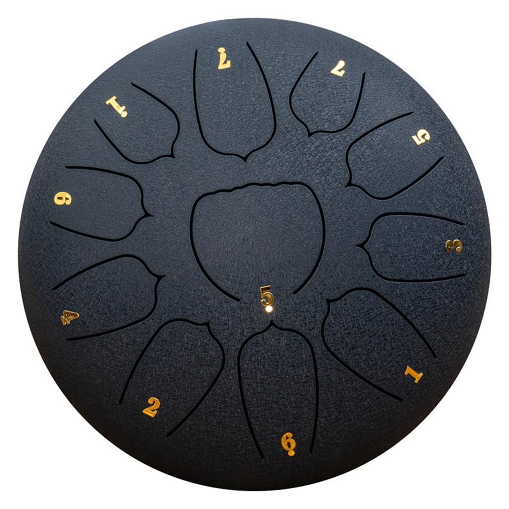 Malloy Tambour de Pluie Extérieur Bleu Marine 10 Pouces 11 Tons, Tambour de Pluie de Jardin, Tambour de Chakra de Pluie, Tambour Éthéré, Tambour à Main